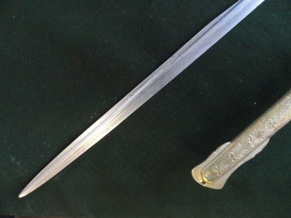 Personalized Damascus Imperial Naval Sword (#14419)